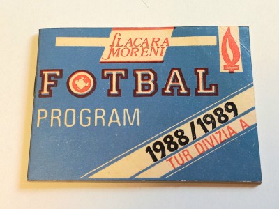 Agenda-Program Fotbal - FLACARA MORENI (Turul Diviziei A 1988/1989) foto
