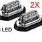 Set 2 lampi numar carcasa cromata lumina:alba / 12V-24V