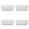 Set 4 jardiniere decorative cu suport metalic, sistem irigare,​​​​​​​ alb, 38x18x16.2 cm, Boardee Fencycase W