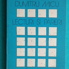 Dumitru Micu – Lecturi si pareri ( critica literara )