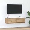 VidaXL Dulap TV, stejar artizanal, 100x31x25,5 cm, lemn prelucrat