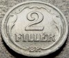 Moneda istorica 2 FILLERI / FILLER - UNGARIA, anul 1944 *cod 384 - EROARE REVERS, Europa, Zinc