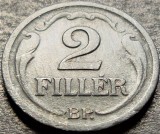 Cumpara ieftin Moneda istorica 2 FILLERI / FILLER - UNGARIA, anul 1944 *cod 384 - EROARE REVERS, Europa, Zinc