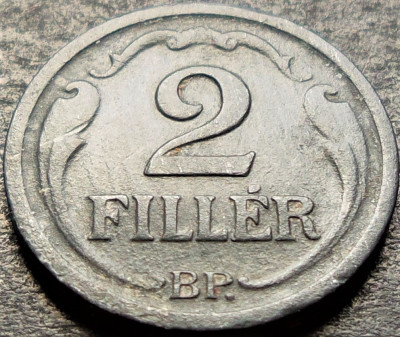 Moneda istorica 2 FILLERI / FILLER - UNGARIA, anul 1944 *cod 384 - EROARE REVERS foto