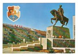 CPIB 20559 CARTE POSTALA - CLUJ NAPOCA. STATUIA LUI MIHAI VITEAZUL, STEMA, ADAS