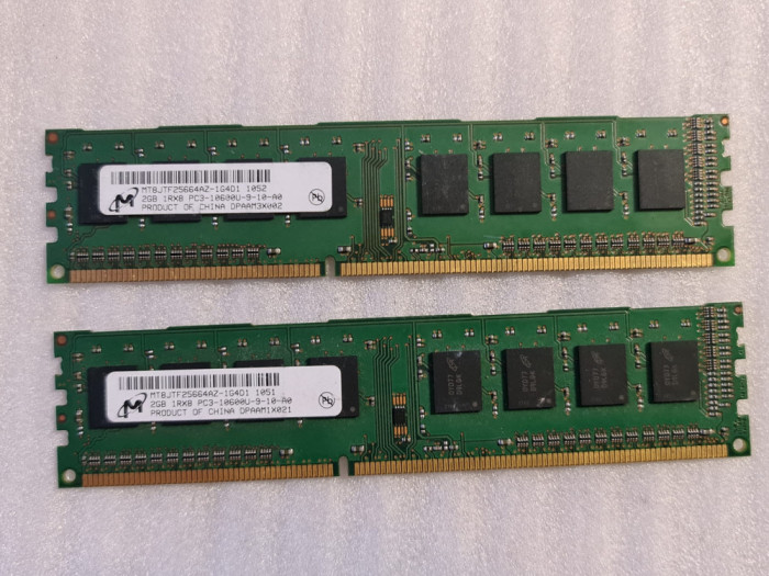 Memorie RAM desktop Micron 2GB PC3-10600 DDR3-1333MHz non-ECC Unbuffered