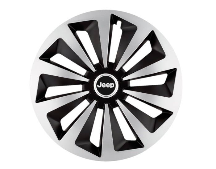 Set 4 capace roti Fox Gri-Negru R16 pentru gama auto Jeep