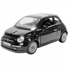 Macheta Kinsmart Fiat 500 2007 1:28 Negru KT5345