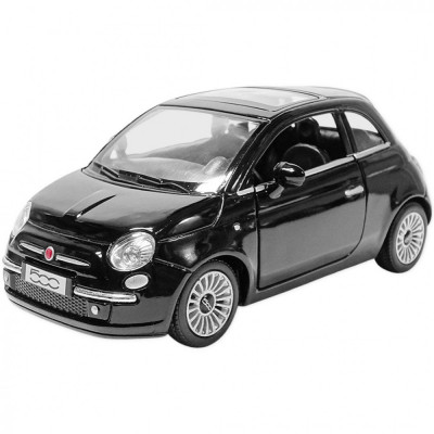 Macheta Kinsmart Fiat 500 2007 1:28 Negru KT5345 foto