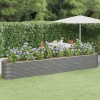VidaXL Strat &icirc;nălțat grădină gri 440x80x68cm oțel galvanizat 318969