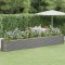 vidaXL Strat &icirc;nălțat grădină gri 440x80x68cm oțel galvanizat 318969
