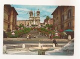 FA123 -Carte Postala- ITALIA - Roma, Spain Square and Church of Trinita dei Monti, circulata 1981