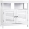 VASAGLE Dulap baie baza lavoar, cu 2 usi, 2 compartimente, alb 60x60x30 cm, alb Household NewTrend