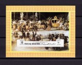✅(C45) Ras Al Khaima 1970 &quot;Napoleon si Luise/Tuileries &quot;,colita 95 nedantelata ! ,Mi.CV 22&euro;,MNH