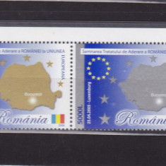 ROMANIA 2005 LP 1682 SEMNAREA TRATATULUI DE ADERARE AL ROMANIEI LA UE SERIE MNH