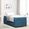 vidaXL Cadru de pat cu saltea cu saltea albastru 80 x 200 cm Catifea 3398325