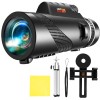 Monoclu Telescop profesional HD 50X60 de Inalta Definitie cu Suport Pentru Smartphone si Trepied, Linomag®, Prisma BaK-4 Dual Focus, Vedere de Zi si d