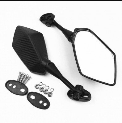 Set oglinzi moto cu prindere universala pe carena Honda Suzuki Yamaha Kawasaki foto