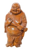STATUETĂ VINTAGE DIN LEMN MASIV, BUDDHA