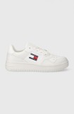 Tommy Jeans sneakers din piele TJW RETRO BASKET ESS culoarea alb, EN0EN02505