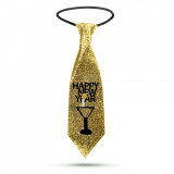 Cravata de Craciun - cu sclipici - aurie - 41 x 11 cm Best CarHome, Familly Christmas