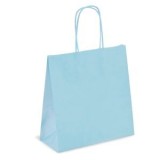 Sac de cadou kraft albastru cu m&acirc;nere | Ambalaj elegant, CMCLASS