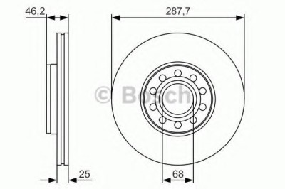 Disc frana SKODA SUPERB I (3U4) (2001 - 2008) BOSCH 0 986 479 S19 foto