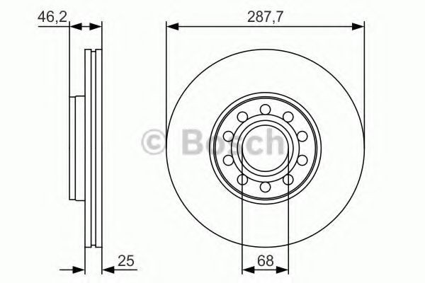 Disc frana SKODA SUPERB I (3U4) (2001 - 2008) BOSCH 0 986 479 S19