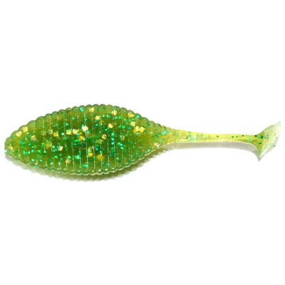 Grub Hide Up Stagger Wide 2&amp;quot;, 111 Chart Green Gold Flake, 5.9cm, 8buc/pac foto