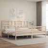 VidaXL Cadru de pat cu tăblie Super King Size, lemn masiv 3194911