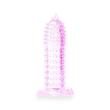 Manșon pentru penis BAILE Penis Sleeve, pentru stimulare intensă și &icirc;ngroșare, lungime 14 cm, din silicon, roz