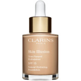 Clarins Skin Illusion Natural Hydrating Foundation makeup radiant cu hidratare SPF 15 culoare 108.3N Organza 30 ml