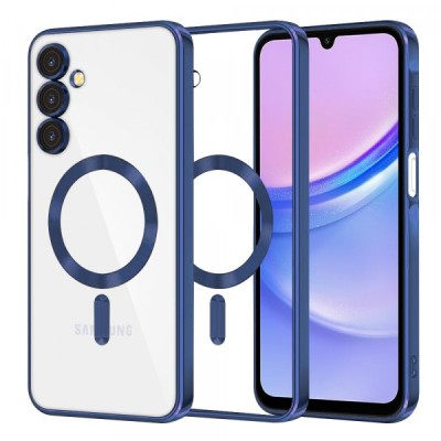 Husa MagSafe pentru Samsung Galaxy A15 5G A156 / A15 A155, Techsuit, Luxury Crystal, Albastra foto
