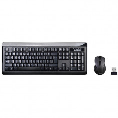 Kit tastatura + mouse A4Tech V-Track, 2.4G, 6100F RF Nano, Wireless, Negru foto