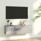 VidaXL Comodă TV de perete, gri sonoma, 100x30x30 cm, lemn prelucrat