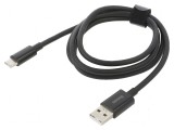 Cablu USB A la USB C 1m 65W negru textil, Baseus