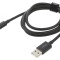 Cablu USB A la USB C 1m 65W negru textil