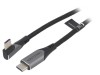 Cablu USB-C 2.0 unghi 0,5m negru 100W