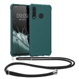 Husa Kwmobile pentru Huawei P30 Lite, Verde inchis, Silicon, KWM0000119R006C, Textil, Carcasa