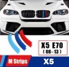 Ornamente Grila Fata BMW X5 E70 (2008-2013) Plastic ABS, Set 3 Bucati, Tuning Exterior