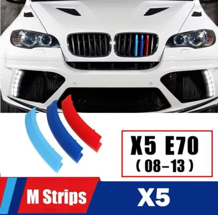 Set ornamente plastic grila fata compatibil BMW X5 2008 - 2013 E70