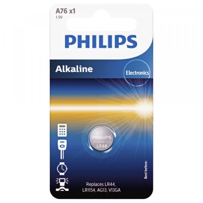 Baterie Philips, V13GA / LR44 Phil-A76/01B foto