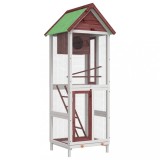 Cumpara ieftin Cusca de pasari cafeniu 60x58,5x160 cm lemn masiv pin