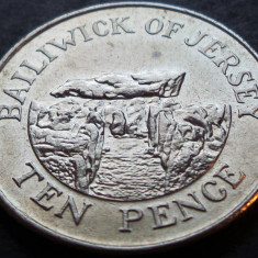 Moneda exotica 10 PENCE - JERSEY, anul 2010 * cod 4705