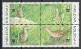 Moldova 2001 Mi 379/82 bloc MNH - WWF: Cristelul de camp