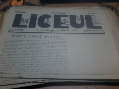 Liceul anul III nr 3 ian 1937 foto