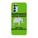 Husa compatibila cu Oppo Find X5 Pro model Elephants never forget, Silicon, TPU, Viceversa, Transparent, Carcasa