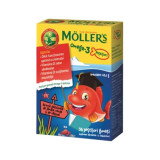 Moller&#039;s Omega-3 aroma capsuni, 36 pestisori gumati