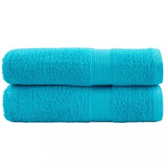 vidaXL Prosoape de m&acirc;ini premium SOLUND 2 buc. turcoaz 50x100cm 600gsm