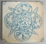 Placa ceramica Art Nouveau cca 1900